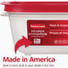 Rubbermaid EasyStore 4.92 C. Clear Square Food Storage Container with Lid 2210147 605794