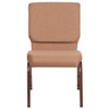 Hercules Church Chair, 19-1-4 in W 25" L 33-1-4" H, Fabric Seat  FD-CH02185-CV-BN-GG