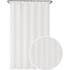 Zenna Home 70 In. x 72 In. Striped White Polyester Shower Curtain Liner