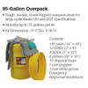 Spill Kit, 82 gal Volume Absorbed per Kit, 95 gal Capacity, Drum, Yellow  SKH-95