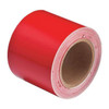 Brady Banding Tape,Red,4 In. W,90 ft. L 36288