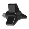 Davies Three Prong Clamp Knob, 1/4-20 Thread Size, 0.50"L, GP Phenolic 3025AS