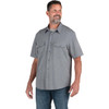 Berne Flex 2XL Black Heathered Short Sleeve UPF Button Down Shirt SH32BKHR520