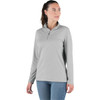 Berne Women's Medium Heather Gray Midweight UPF Quarter-Zip Shirt WSH14HGYR400