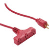 Master Electrician 6 Ft. 14-3 SJTW Red 3-Outlet Extension Cord 04004-ME 537407