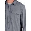 Berne Flex Medium Black Heathered Long Sleeve UPF Button Down Shirt SH34BKHR400 750106