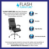 Contemporary Chair Fixed Arms, 20" to 22" Height, Leather, Black  GO-2192-BK-GG