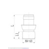 Hhip NL-0410 Lock Pin With 2mm Hex Drive 2100-0410
