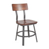Flint Restaurant Chair, Gray Back, 16-1/4 in W 22-1/4" L 33-1/2" H
