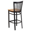Flash Furniture Restaurant Stool,School Back,Nat Seat XU-DG6R8BSCH-BAR-NATW-GG
