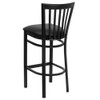 Flash Furniture Black School Stool-Black Seat,PK2 2-XU-DG6R8BSCH-BAR-BLKV-GG