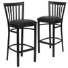 Flash Furniture Black School Stool-Black Seat,PK2 2-XU-DG6R8BSCH-BAR-BLKV-GG