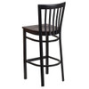 Flash Furniture Black School Stool-Wal Seat,PK2 2-XU-DG6R8BSCH-BAR-WALW-GG