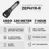 Police Security Zephyr-R 1500 Lm. LED Flashlight 97713 515760
