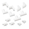 Accessory Multipack, 2 in L, 3/4 in W, 1 Channel, PVC, White