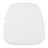 Soft Snow White Fabric Chiavari Chair Cushion, PK22