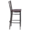 Flash Furniture Clear X Stool-Wal Seat,PK2 2-XU-6F8B-CLR-BAR-WALW-GG