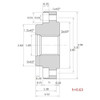 Hhip 4" 1"-8 Threaded Backplate For 4 Jaw Chuck 3900-4141