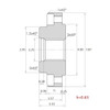 Hhip Threaded 2-1-4"-8 Backplate For 8" 3 Or 4 Jaw Chucks 3900-3326