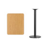 Rectangle Natural Laminate Table, Laminate Top, Wood Grain  XU-NATTB-2430-TR18B-GG