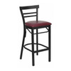 Flash Furniture Restaurant Stool,Ladder Back,Burg Seat XU-DG6R9BLAD-BAR-BURV-GG
