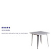 Flash Furniture Silver Metal Table,31.5SQ ET-CT002-1-SIL-GG