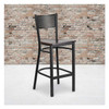 Flash Furniture Black Grid Stool-Wal Seat,PK2 2-XU-DG-60116-GRD-BAR-WALW-GG