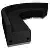 4 pcs. Living Room Set, 25-1-4" to 89-1-2" x 27", Upholstery Color: Black  ZB-803-760-SET-BK-GG