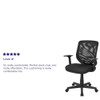 Mesh Contemporary Chair, 17-1-4" to 20-1-4", Fixed Arms, Black  LF-W-95A-BK-GG