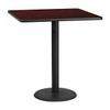 Square Laminate Table, Laminate Top, Wood Grain