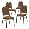 Flash Furniture Coffee Fabric Banquet Chair,PK4 4-NG-C01-COFFEE-GV-GG