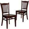 Flash Furniture Mahogany Wood Dining Chair,PK2 2-XU-DGW0008VRT-MAH-GG