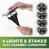 Bell+Howell Outdoor Solar LED Disk Lights (4-Pack) 1998 600870