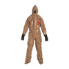 Dupont Coveralls,L,Tan,Tychem Responder CSM RC128TTNLG000100