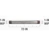 Southland 1 In. x 72 In. Carbon Steel Threaded Galvanized Pipe 565-720FG 441911