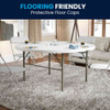 Round Folding Table, 60.5" W, 60.5" L, 29.5" H, Plastic Top, White  DAD-154Z-GG