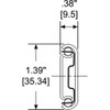 Accuride Drawer Slide, Side-Hard Mount, 3-4 Ext., Conv., PK2, 1-2"W SS2028-18P