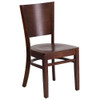 Lacey Restaurant Chair, 17-1-4 in W 20-1-2" L 33-1-2" H  XU-DG-W0094B-WAL-WAL-GG