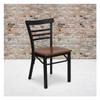 Flash Furniture Black Ladder Chair-Cherry Seat,PK2 2-XU-DG6Q6B1LAD-CHYW-GG