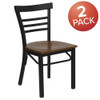 Flash Furniture Black Ladder Chair-Cherry Seat,PK2 2-XU-DG6Q6B1LAD-CHYW-GG
