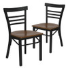 Flash Furniture Black Ladder Chair-Cherry Seat,PK2 2-XU-DG6Q6B1LAD-CHYW-GG