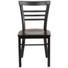 Flash Furniture Black Ladder Chair-Wal Seat,PK2 2-XU-DG6Q6B1LAD-WALW-GG