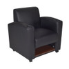 Regency Arm Chair, Series Nova Breathable Vinyl Black 7701JVBK
