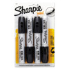 King Size Permanent Marker, Broad Chisel Tip, Black, 4-Pack 15661PP SM-SAN15661PPEAM