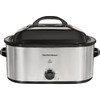 Hamilton Beach 22 Qt. Stainless Steel Electric Roaster Oven with Black Lid