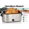 Hamilton Beach 22 Qt. Stainless Steel Electric Roaster Oven with Black Lid 32215G 639029