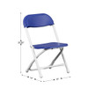 Flash Furniture Kids Blue Plastic Folding Chair,PK2 2-Y-KID-BL-GG