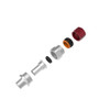 Conduit Fitting Connector, 1-2 in, Liquid-Tight, Aluminum, Plain, Silver  MC2X1C
