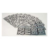 Hardline Products LetterandNumberLabelSet,2inH,1-1/2inW GCHBLK500