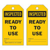 Tag, Inspection, Paper, 7 in H x 4 in W, Black on Yellow, Rectangle, 100 PK
